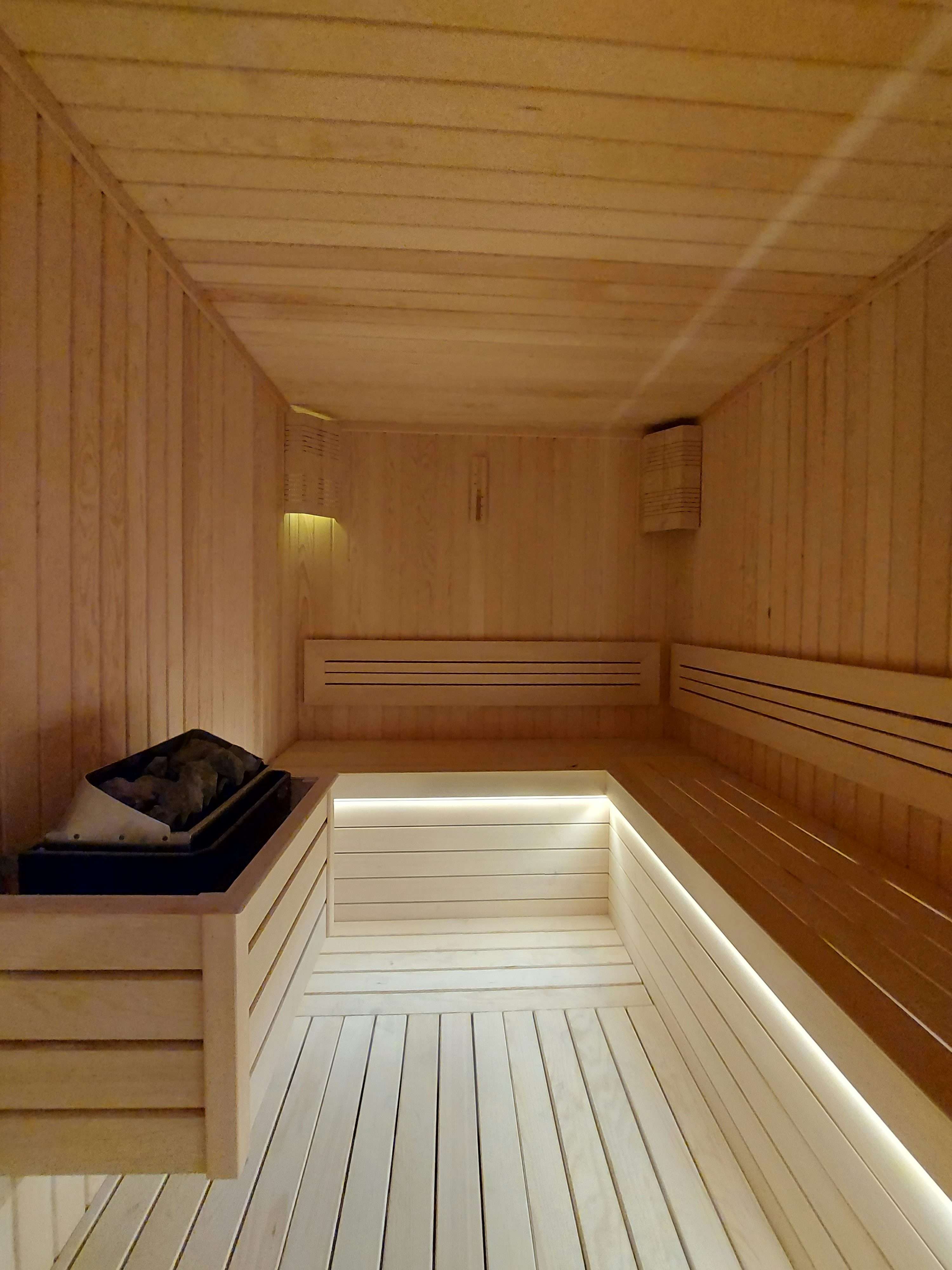 Peak Saunas full-spectrum infrared sauna cabin with red light therapy